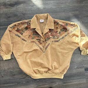 Vintage western floral pullover
